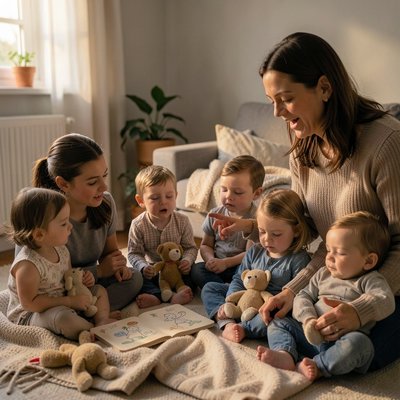 Krąg z pluszakami i kołysanka