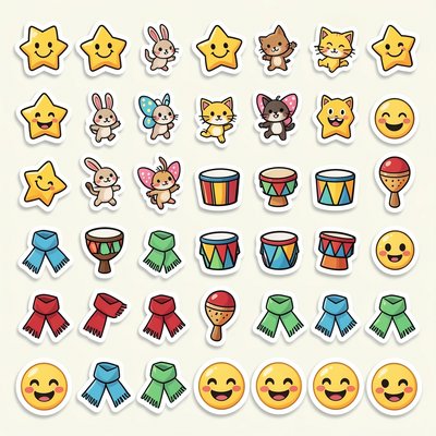 Arkusz naklejek — małe wyróżnienia