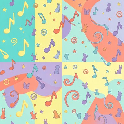 Wzór na chusteczki — kolorowy powtarzalny motyw