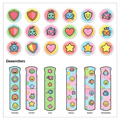 Naklejki i opaski dla 'obrońców' — arkusz do druku