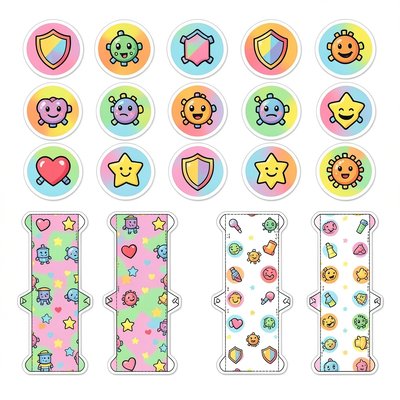 Naklejki i opaski dla 'obrońców' — arkusz do druku