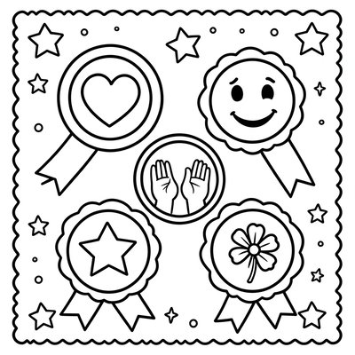 Kolorowanka: medale uczciwości
