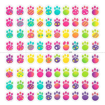 Arkusz naklejek: kolorowe kopytka