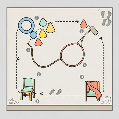 Schemat toru przeszkód — widok z góry