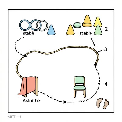 Schemat toru przeszkód — widok z góry