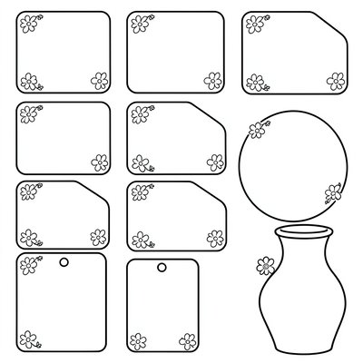 Etykietki na bukieciki — szablon