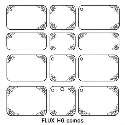 Etykietki na bukieciki — szablon