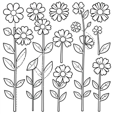 Szablony płatków i liści (do wycięcia)