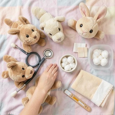 Scena: sensoryczna 'Klinika weterynarza' — ujęcie z góry