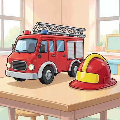 Ilustracja wzorcowa: hełm i wóz do pokazania