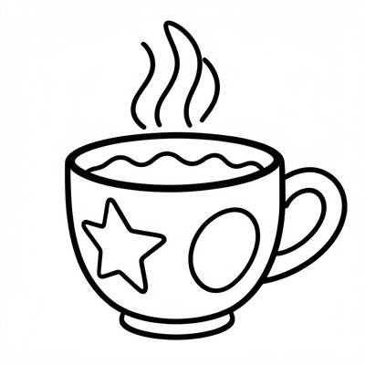 Kolorowanka — filiżanka