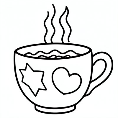 Kolorowanka — filiżanka
