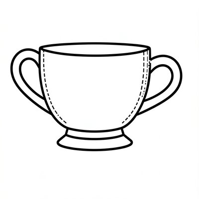Szablon filiżanki do wycięcia