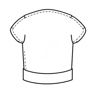 Szablon czapki kucharskiej (do wydruku)