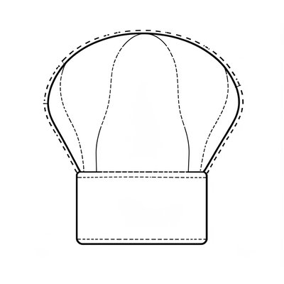 Szablon czapki kucharskiej (do wydruku)