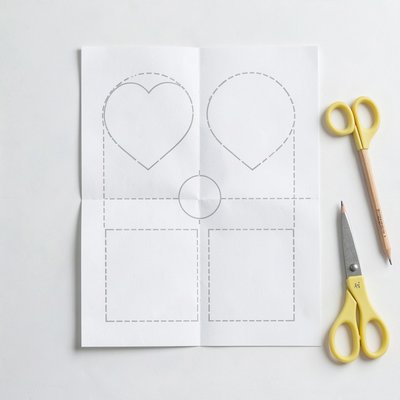 Szablon bazy kartki A5 z miejscami na elementy