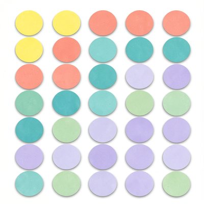 Arkusz naklejek — duże kolorowe kółka