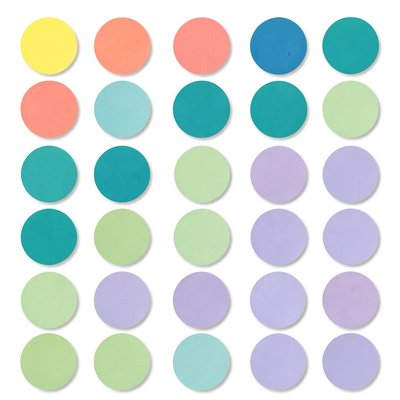 Arkusz naklejek — duże kolorowe kółka