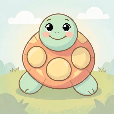 Ilustracja żółwia - powitanie