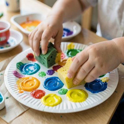 Zdjęcie instruktażowe — stemplowanie gąbką