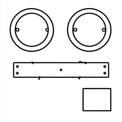Szablon do wydruku: talerzyki i belka