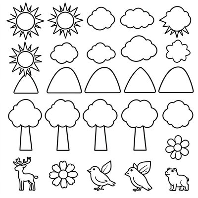 Szablony do wyklejania: kształty do wycinania