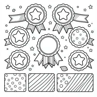 Kolorowanka — odznaki do ozdabiania