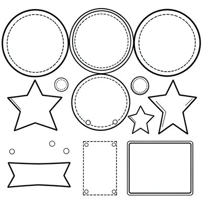 Szablony odznak — kółka i gwiazdy do druku