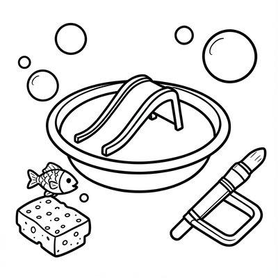 Kolorowanka: basen i zjeżdżalnia