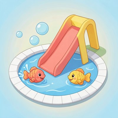 Plakat: prosty park wodny