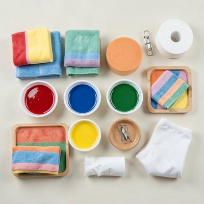 Flat lay — materiały potrzebne do zajęć