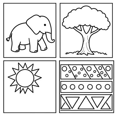 Arkusze do kolorowania – proste wzory dla maluszków