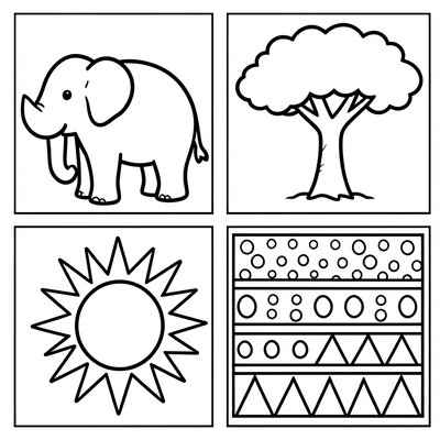 Arkusze do kolorowania – proste wzory dla maluszków