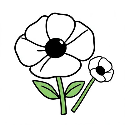 Kolorowanka: Mak dla Weterana