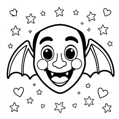 Kolorowanka — Przyjazny Drakula