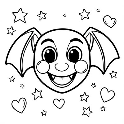 Kolorowanka — Przyjazny Drakula