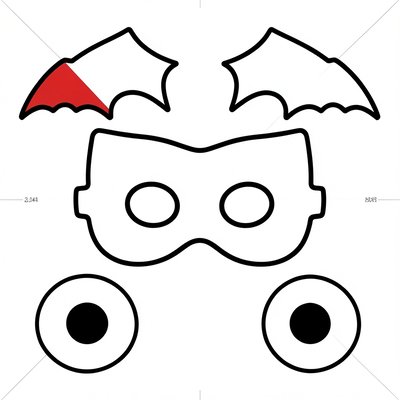 Szablon maski — wycinanka (A4)