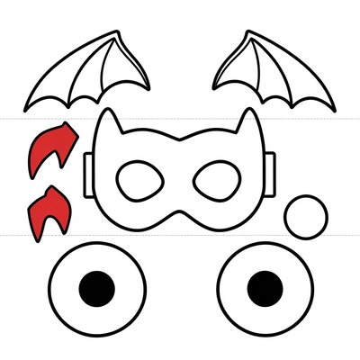 Szablon maski — wycinanka (A4)