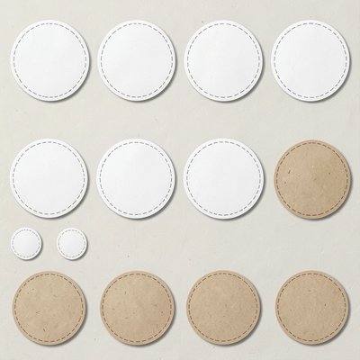 Szablony odznak — koła i owale