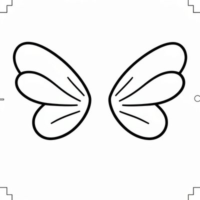 Szablon skrzydełek — wycinanka