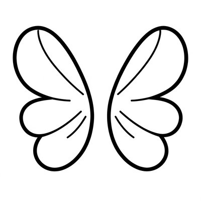 Szablon skrzydełek — wycinanka