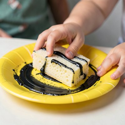 Zdjęcie detal — odbijanie pasków gąbką