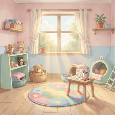 Tło sceny: Poranek w domu zwierząt