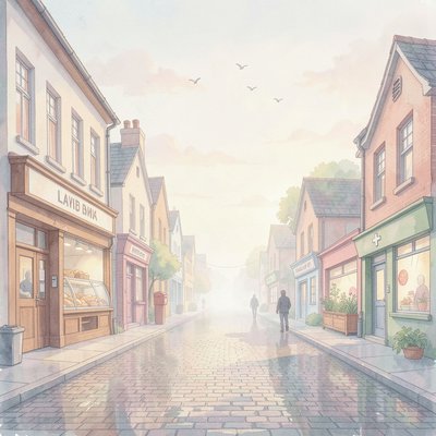 Tło relaksacyjne: Spokojne miasteczko