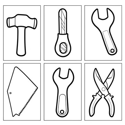 Kolorowanka z narzędziami