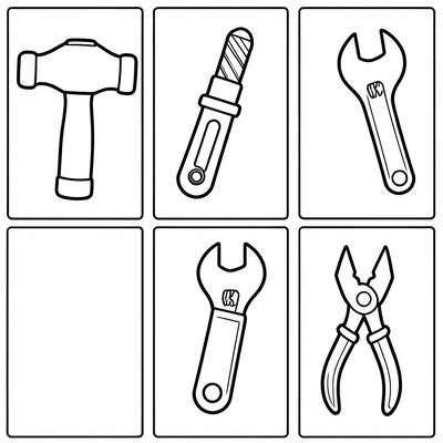 Kolorowanka z narzędziami