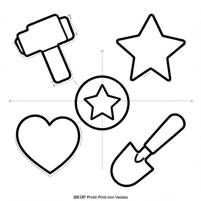 Szablony foremek – wykroje narzędzi i odznak