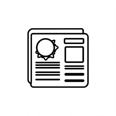 Kolorowanka: kontur gazetki