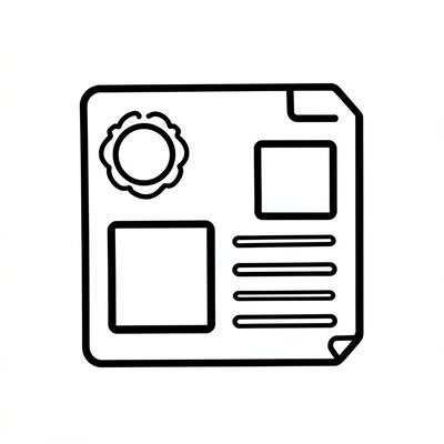 Kolorowanka: kontur gazetki