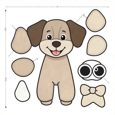 Pacynka - pies ze skarpety (schemat do wykonania)